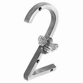Brass bee Premium House Numbers with Bee in Pewter Finish 0-9 - Brass bee