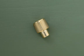 APIDAE Solid Brass Knurled Pull Handles & Knobs - Polished Brass - Brass bee