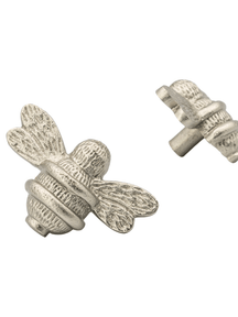 Brass Bee Drawer Cabinet Knob - Satin Finish - Brass bee