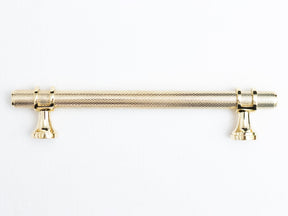 Solid Brass Knurled Kitchen Pull Handles & Knobs - Brass bee