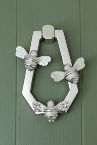 ANDRENA HIVE Bee Solid Brass Door Knockers - Premium Size with Luxury Wooden Gift Box - Brass bee