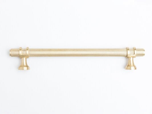 Solid Brass Knurled Kitchen Pull Handles & Knobs - Brass bee