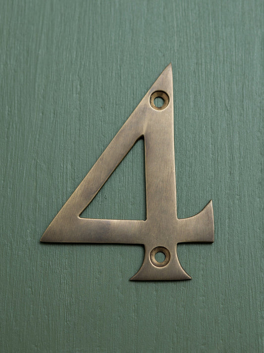 Brass bee 0-9 Screw Fixing Numerals in Bronze Finish - Brass bee