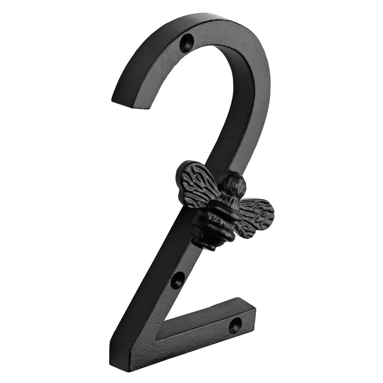 Brass bee Premium House Numbers with Bee in Black Finish 0-9 - Brass bee
