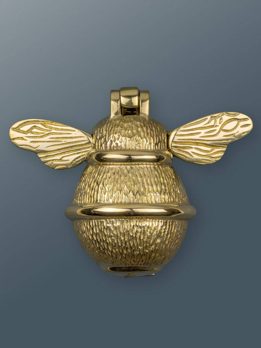 Bumble Bee Brass Door Knocker - Brass Finish - Brass bee