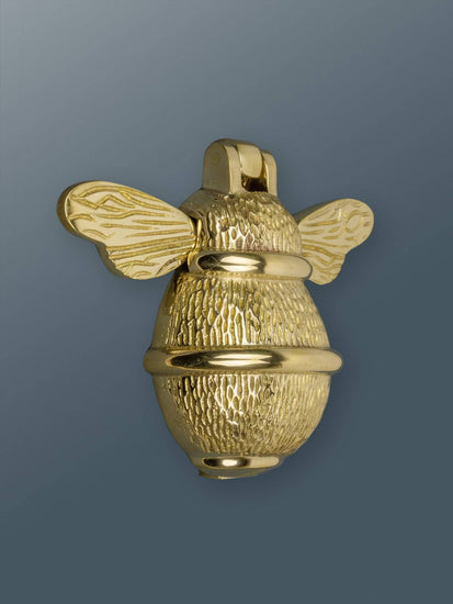 Bumble Bee Brass Door Knocker - Brass Finish - Brass bee