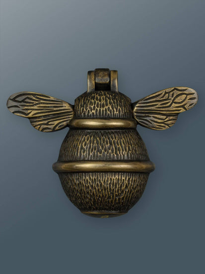 Brass Bumble Bee Door Knocker - Heritage Finish - Brass bee