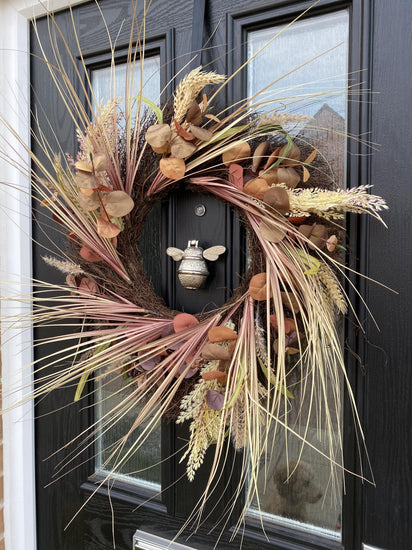 Brass Bumble Bee Door Knocker - Nickel Finish - Brass bee