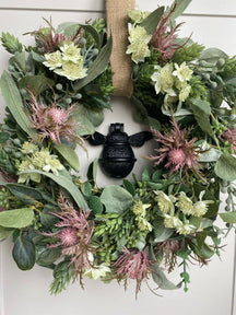 Brass Bee Door Knocker - Black Finish - Brass bee