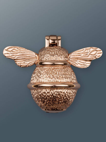 Brass Bumble Bee Door Knocker - Rose Gold Finish - Brass bee
