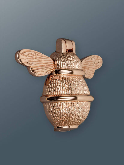 Brass Bumble Bee Door Knocker - Rose Gold Finish - Brass bee