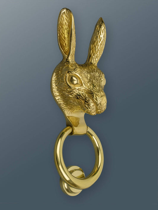 Brass Hare Door Knocker - Brass Finish - Brass bee