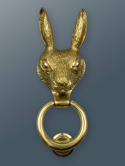 Brass Hare Door Knocker - Brass Finish - Brass bee