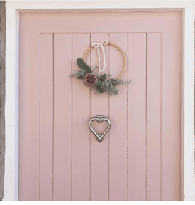 Brass Love Heart Door Knocker - Nickel Finish - Brass bee