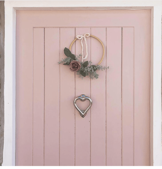 Brass Love Heart Door Knocker - Nickel Finish - Brass bee