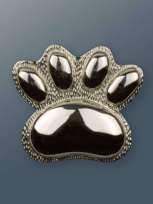 Brass Dog/Cat PAW Door Knocker - Nickel Finish - Brass bee