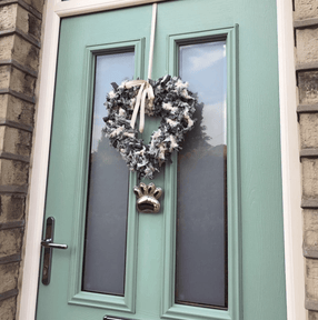 Brass Dog/Cat PAW Door Knocker - Nickel Finish - Brass bee