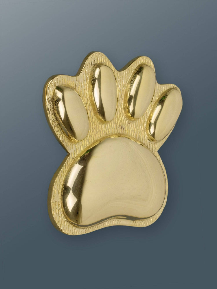 Brass Dog/Cat PAW Door Knocker - Brass Finish - Brass bee