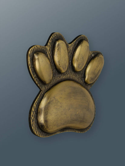 Brass Dog/Cat PAW Door Knocker - Heritage Finish - Brass bee