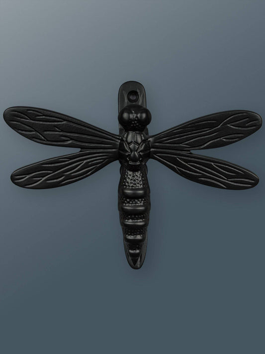 Brass Dragonfly Door Knocker - Black Finish - Brass bee