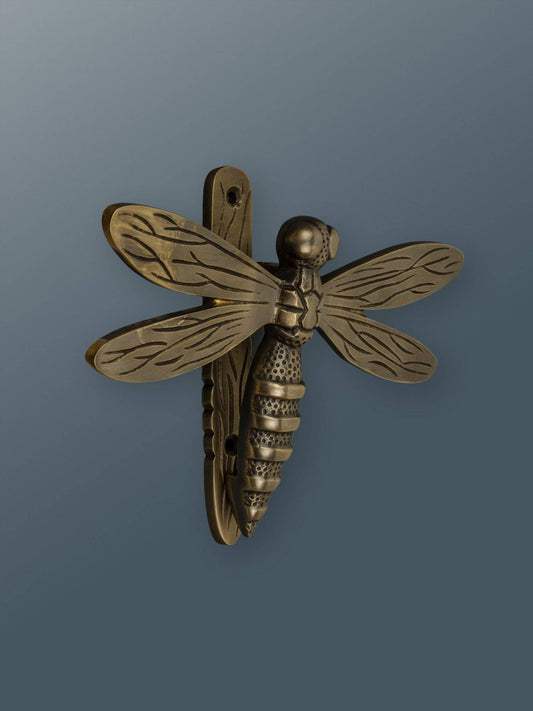 Brass Dragonfly Door Knocker - Bronze Finish - Brass bee