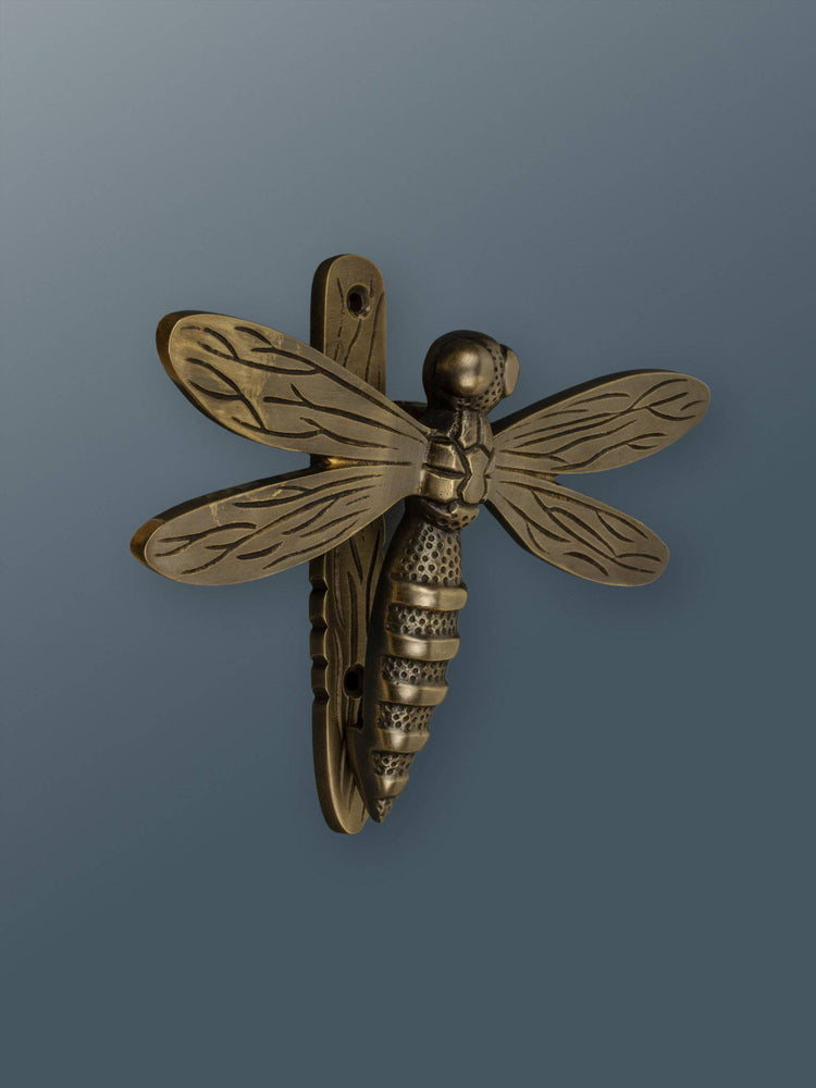 Brass Dragonfly Door Knocker - Bronze Finish - Brass bee