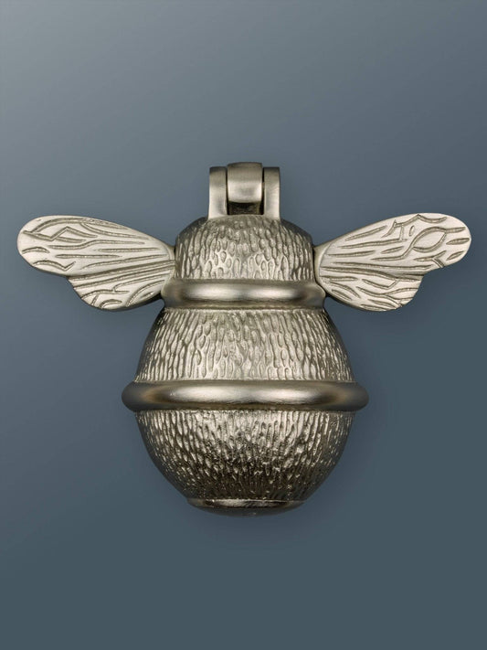 Brass Bumble Bee Door Knocker - Satin Finish - Brass bee