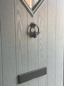 Brass Bumble Bee Ring Door Knocker - Black Finish - Brass bee