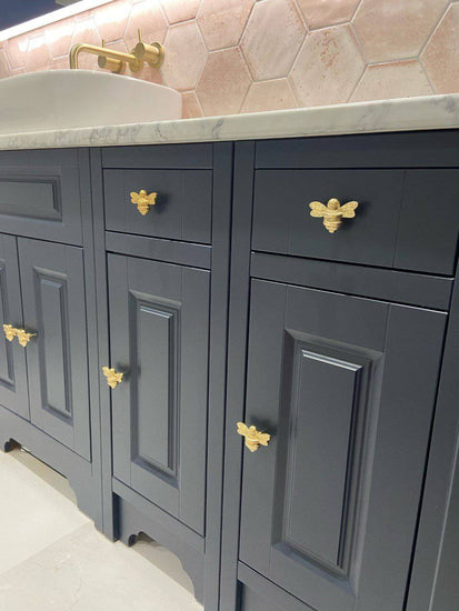 Brass Bee Drawer Cabinet Knob - Brass Finish - Brass bee