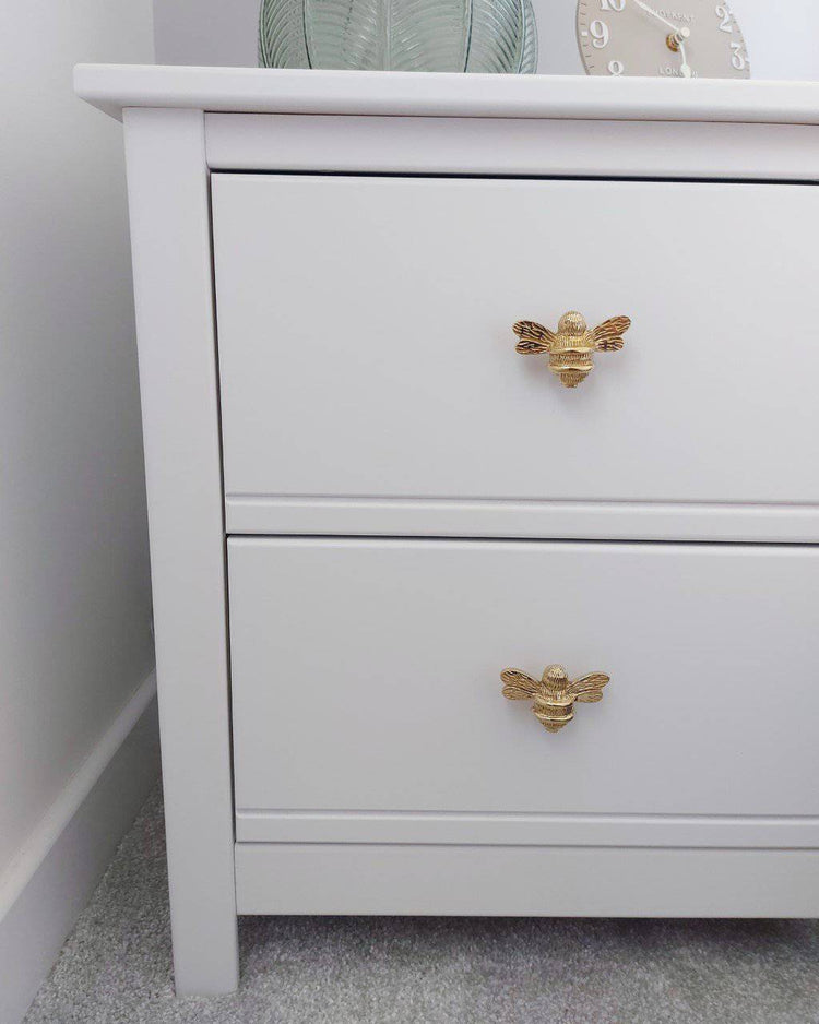 Brass Bee Drawer Cabinet Knob - Brass Finish - Brass bee