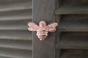 Brass Bee Drawer Cabinet Knob - Rose Gold Finish - Brass bee