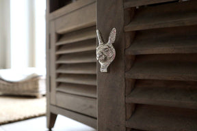 Brass Hare Drawer Cabinet Knob - Nickel Finish - Brass bee
