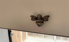 Brass Bee Drawer Cabinet Knob - Heritage Finish - Brass bee