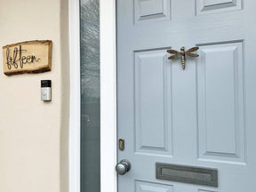 Brass Dragonfly Door Knocker - Pewter Finish - Brass bee