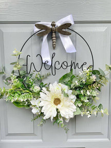 Brass Dragonfly Door Knocker - Pewter Finish - Brass bee