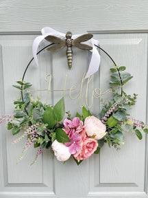 Brass Dragonfly Door Knocker - Pewter Finish - Brass bee