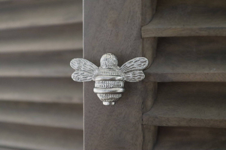 Brass Bee Drawer Cabinet Knob - Satin Finish - Brass bee