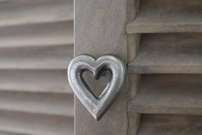 Brass Heart Drawer Cabinet Knob - Satin Finish - Brass bee