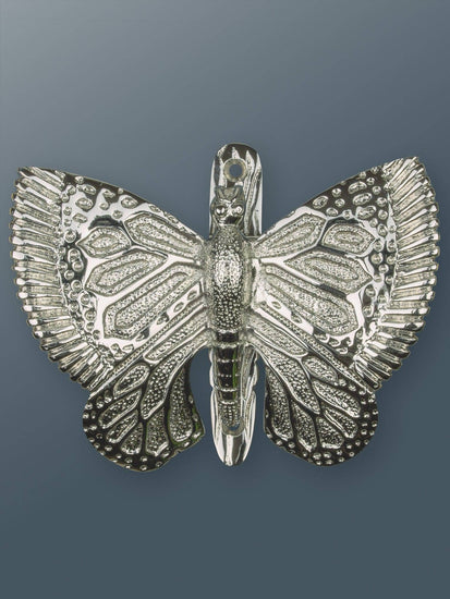 Brass Butterfly Door Knocker - Nickel Finish - Brass bee