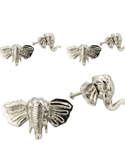 x6 Brass Elephant Drawer Cabinet Knobs - Nickel & Brass Finishes - Brass bee