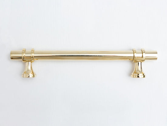 Solid Brass Plain Kitchen Pull Handles & Knobs - Brass bee
