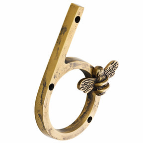 Brass bee Premium House Numbers with Bee in Heritage Finish 0-9 - Brass bee
