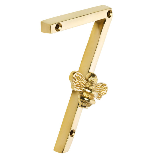 Brass bee Premium House Numbers with Bee in Brass Finish 0-9 - Brass bee