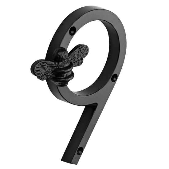 Brass bee Premium House Numbers with Bee in Black Finish 0-9 - Brass bee
