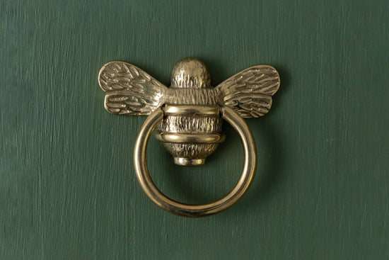 Brass Bee Ring Pull Cabinet Handle - Brass Finish - Brass bee