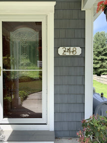 Brass bee Premium House Numbers with Bee in Heritage Finish 0-9 - Brass bee