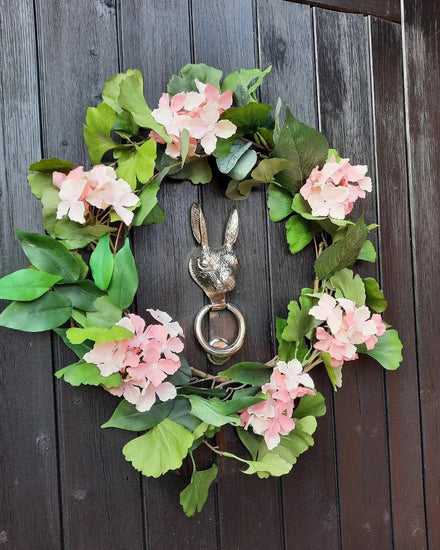 Brass Hare Door Knocker - Nickel Finish - Brass bee