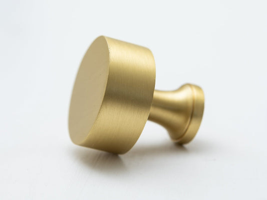 Brass plain round knob - Brass bee
