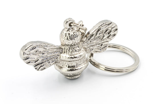 Brass bee Bumblebee Keyring | Double Sided - Brass bee