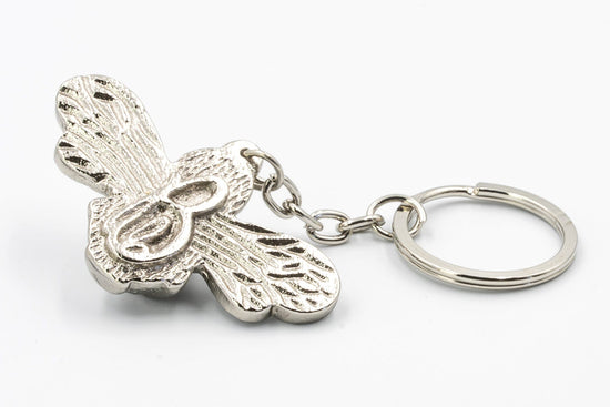 Brass bee Bumble bee Keyring - Brass bee